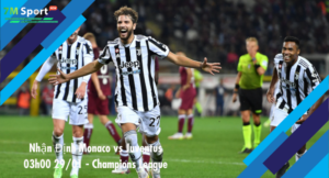 Đội hình dự kiến trước trận Monaco vs Juventus